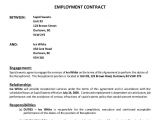 Employment Contract Bc Template Employment Contract