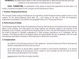 Employment Contract California Template Printable Sample Employment Contract Sample form Laywers