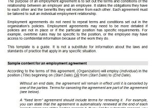 Employment Contract California Template Sample Employment Agreement 8 Free Documents Download