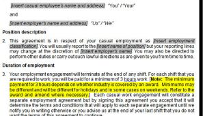 Employment Contract Template Australia Casual Employment Contract Template Australia