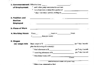 Employment Contract Template Ontario 2019 Employment Contract form Fillable Printable Pdf