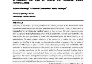 Employment Contract Template Zimbabwe Pdf Local Governance and Service Delivery In Zimbabwean
