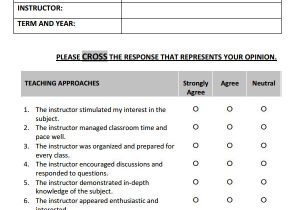 End Of Course Evaluation Template 5 Sample Course Evaluation Templates to Download Sample