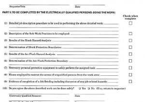 Energized Electrical Work Permit Template 10 Ways to Hurt Yourself On Electrical Systems From Cole