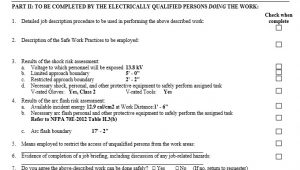 Energized Electrical Work Permit Template Creating Energized Electrical Work Permits