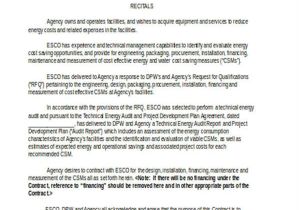 Energy Performance Contract Template Sample Performance Contract form Free Documents In Word Pdf