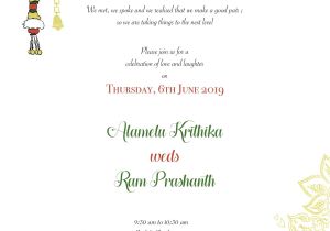 Engagement Invitation Card In Marathi south Indian Wedding Invitation by Swetects Indianwedding