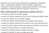 Engineer Coordinator Resume top 8 Engineering Coordinator Resume Samples