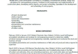 Engineer Resume Content Professional Entry Level Civil Engineer Resume Templates