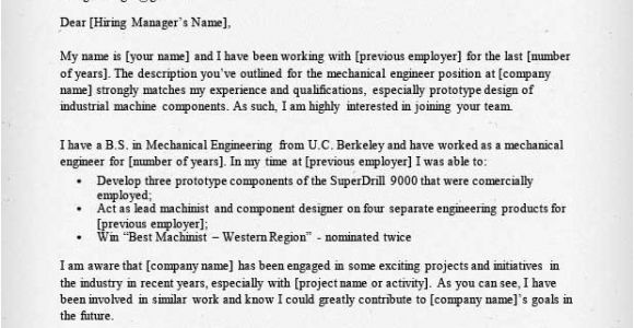 Engineer Resume Cover Letter Examples Engineering Cover Letter Templates Resume Genius