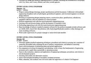Engineer Resume Entry Level Entry Level Civil Engineer Resume Samples Velvet Jobs