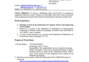Engineer Resume for Freshers Resume Template for Fresher 10 Free Word Excel Pdf