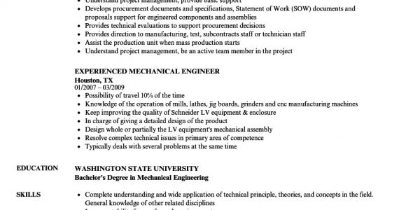 Engineer Resume format for Experienced Experienced Mechanical Engineer Resume Samples Velvet Jobs