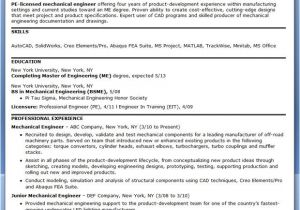 Engineer Resume format for Experienced Mechanical Engineering Resume Sample Pdf Experienced