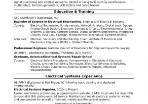 Engineer Resume Length Sample Resume Of Electrical Engineer for Design