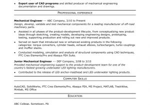 Engineer Resume Maker Sample Resume for A Midlevel Mechanical Engineer Monster Com