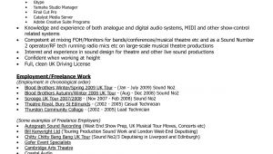 Engineer Resume Music Amazing Design Audio Engineer Resume 13 Audio Engineer