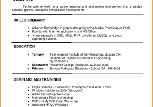 Engineer Resume Philippines 6 Example Of Filipino Resume format Penn Working Papers