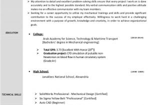 Engineer Resume Profile Mechanical Engineer Resume