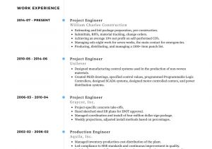 Engineer Resume Project List Project Engineer Resume Samples and Templates Visualcv