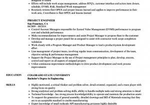 Engineer Resume Project List Project Engineer Resume Samples Velvet Jobs
