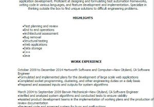 Engineer Resume Qualifications Professional software Engineer Resume Templates to