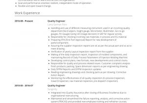 Engineer Resume Qualities Quality Engineer Resume Samples and Templates Visualcv