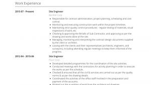 Engineer Resume Website Site Engineer Resume Samples and Templates Visualcv