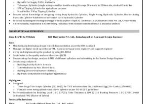 Engineer Resume with 1 Year Experience Design Engineer Resume with 5 9 Year Professional Experience 1