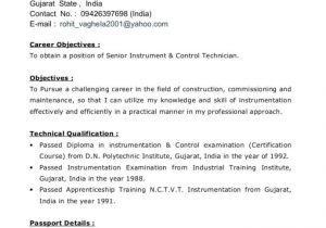Engineer Resume with 1 Year Experience Resume format for Diploma Mechanical Engineer Experienced