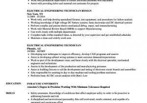 Engineer Technician Resume Example Electrical Engineering Technician Resume Samples Velvet Jobs