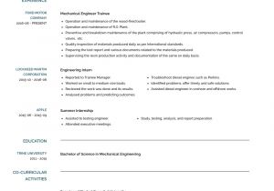 Engineer Trainee Resume Trainee Engineer Resume Samples and Templates Visualcv