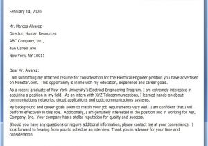 Engineering Resume Cover Letter Electrical Engineering Cover Letter Examples Resume