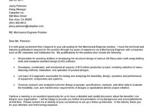Engineering Resume Cover Letter Mechanical Engineer Cover Letter Example Edward James