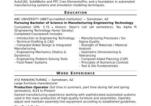 Engineering Resume Layout Sample Resume for An Entry Level Design Engineer Monster Com