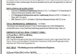 Engineering Resume Model Sample Template Of A Experienced Mechanical Engineer with