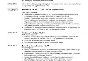 Engineering Resume Summary Field Engineer Resume Example Engineering Sample Resumes
