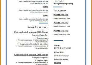 English Resume format Word 6 English Resume Template Word Penn Working Papers