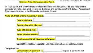 Entertainment Contract Templates Free Download 14 Artist Contract Templates Word Apple Pages Pdf