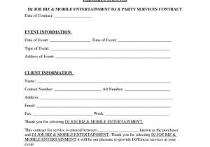 Entertainment Contract Templates Free Download Dj Contract Template Invitation Templates D J