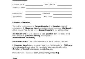 Entertainment Contract Templates Free Download Musical Entertainment Contract Templates at