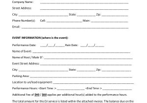 Entertainment Contract Templates Free Download Sample Dj Contract 14 Examples In Word Pdf Google