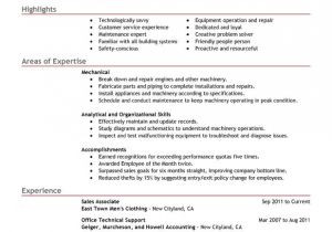 Entry Level It Resume Sample Unforgettable Entry Level Mechanic Resume Examples to