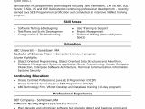 Entry Level software Engineer Resume Sample Resume for An Entry Level Quality Engineer