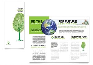 Environment Brochure Template Environmental Non Profit Tri Fold Brochure Template Word