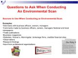 Environmental Scan Template Entrepreneurial Discovery and Environmental Scanning