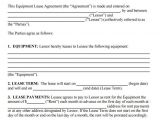 Equipment Rental Contract Template Word Sample Equipment Rental Agreement Template 15 Free