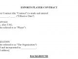 Esports Contract Template Creating An Esport Player Contract Template Part 1