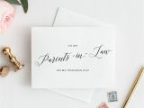 Etsy Thank You Card Wedding Online to My Parents In Law On My Wedding Day Card Parents In Law Gift Parents In Law Wedding Card Pdf Jpeg Png Wc006