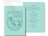 Etsy Thank You Card Wedding Wedding Itinerary Bachelorette Itinerary Wedding Weekend Itinerary Bachelorette Invitation Wedding Invitation